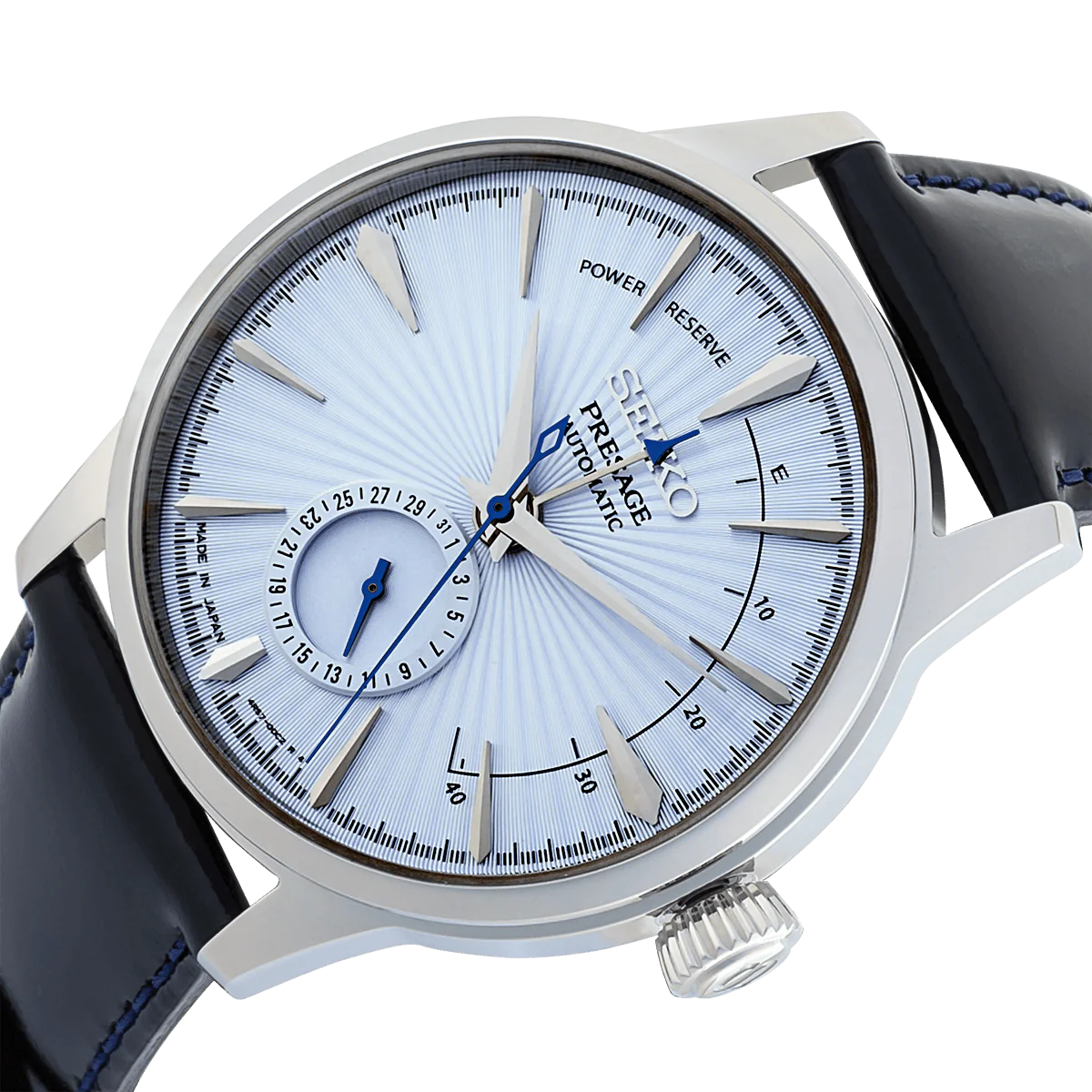 Seiko Analog Blue & Leather Men's Watch SSA343J1