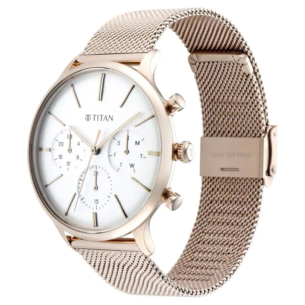 Multifunction Silver &  Men's Watch NR90134WM01