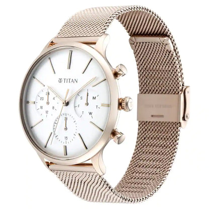 Multifunction Silver &  Men's Watch NR90134WM01