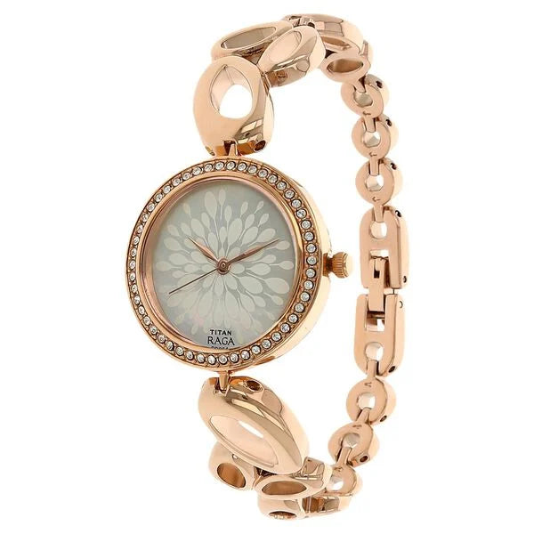 Raga Garden of Eden Mother of Pearl Dial Analog Metal Strap watch for Women