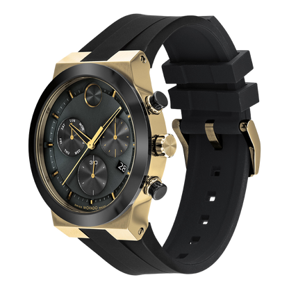 Movado Analog Black & Silicone Men's Watch 3600855