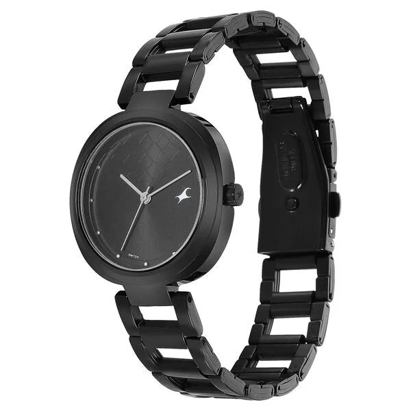 FASTRACK Analog Black & Stainless Steel Women's Watch NS6247NM02