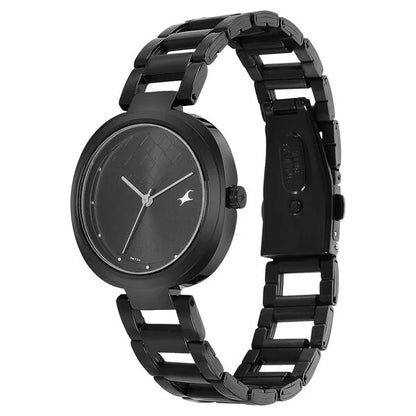 FASTRACK Analog Black & Stainless Steel Women's Watch NS6247NM02