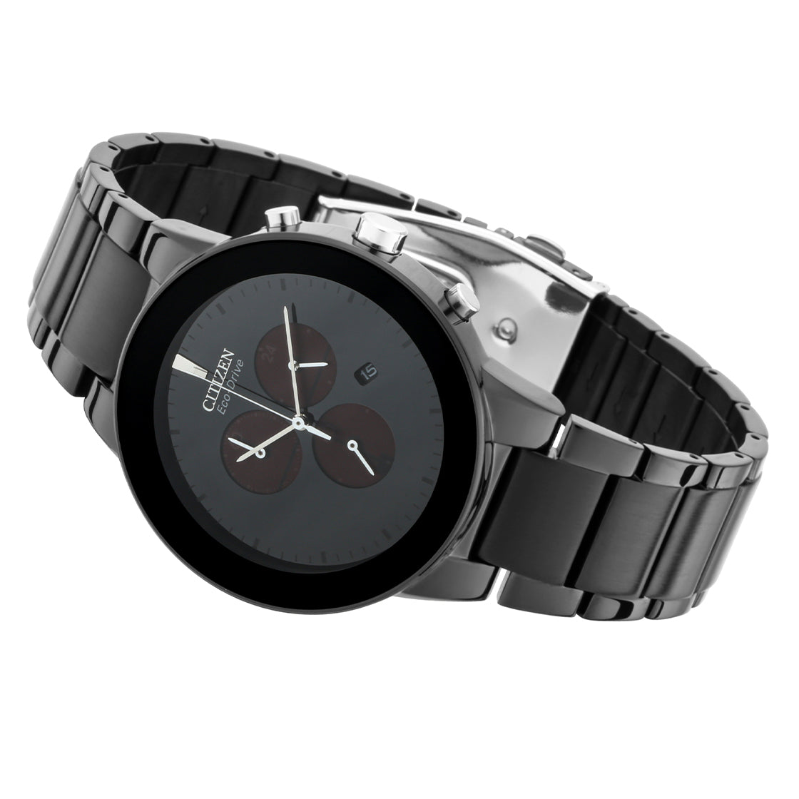 Citizen Analog Black & Stainless Steel Men's Watch AT2245 57E