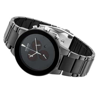 Citizen Analog Black & Stainless Steel Men's Watch AT2245 57E