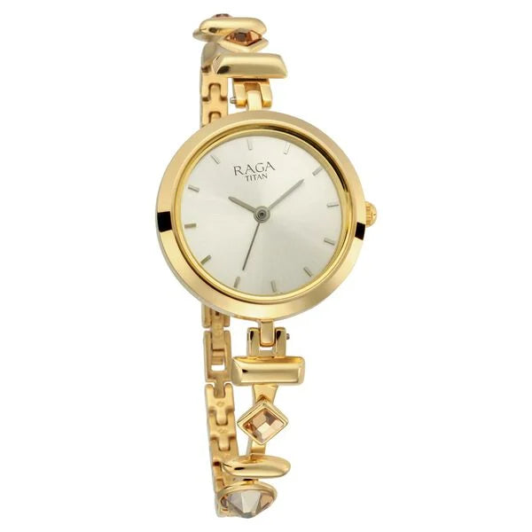Analog Champagne & Stainless Steel Women' NS2606YM05