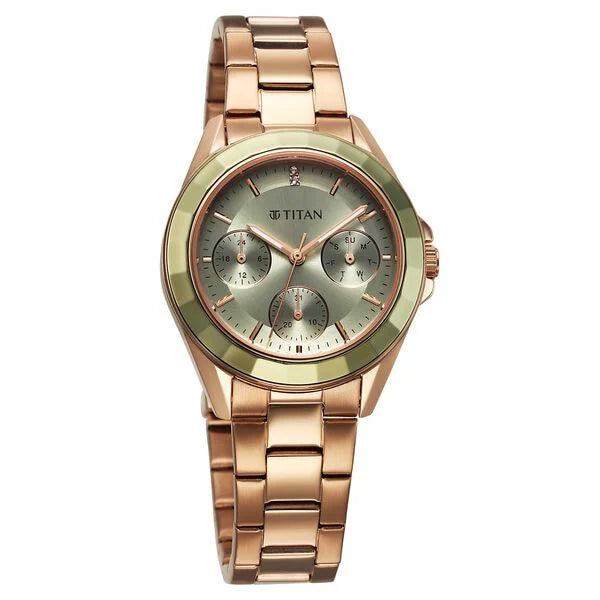 Multifunction Green & Stainless Steel Women' 95315KM03