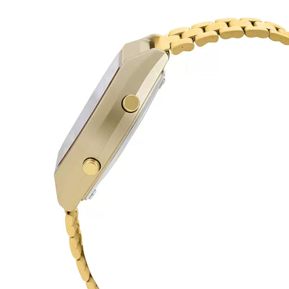 Casio Digital Gold & Stainless Steel Unisex Watch D188