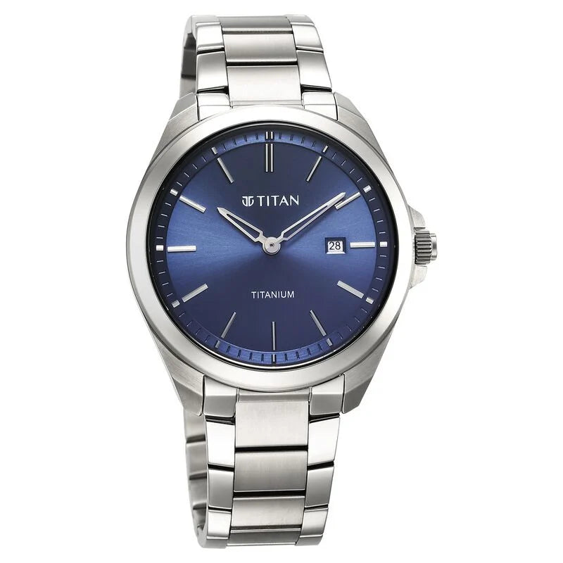 Analog Blue & Stainless Steel Men's Watch 90177TM01