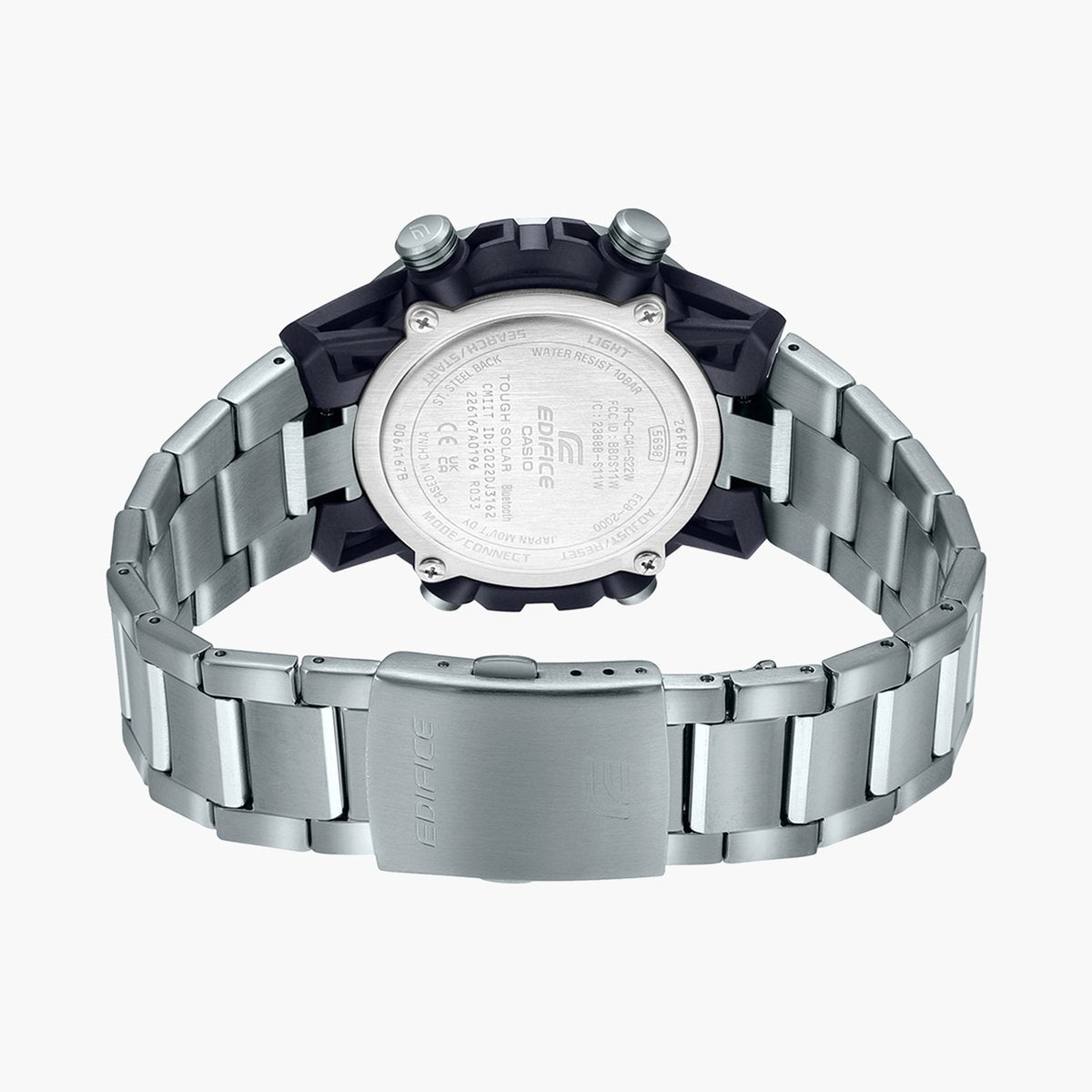 Casio Analog-Digital Black & Stainless Steel Men's Watch ED564