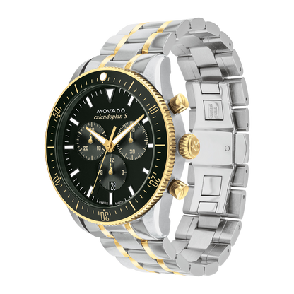 Movado Chronograph Green & Stainless Steel Men's Watch 3650167