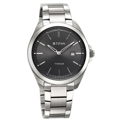 Analog Black & Stainless Steel Men's Watch 90177TM03