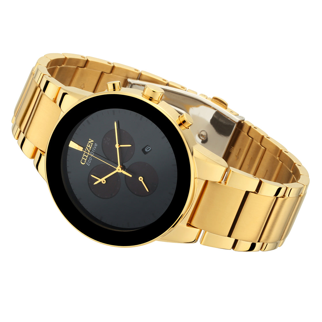 Citizen Analog Black & Stainless Steel Men's Watch AT2242 55E