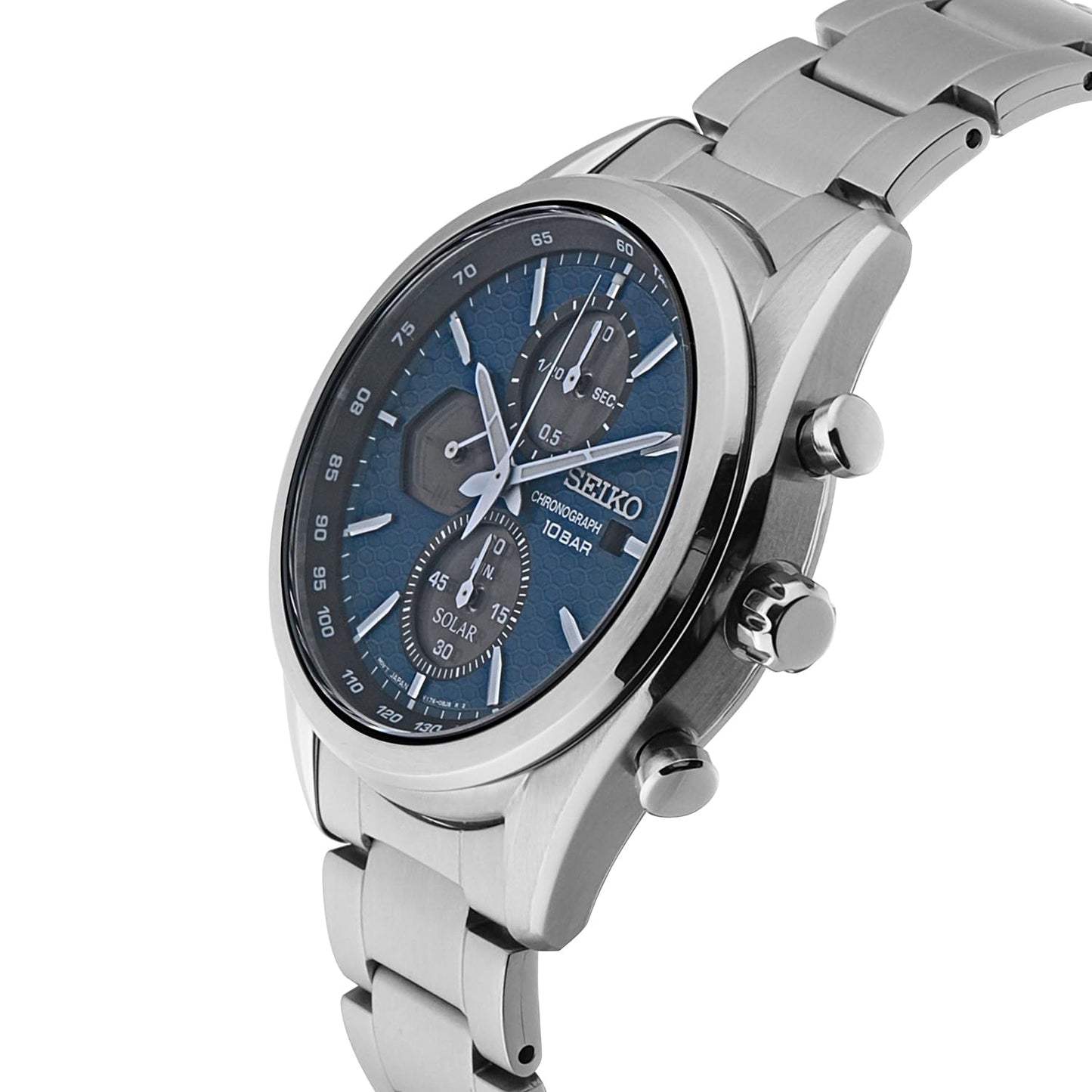 Seiko Chronograph Blue & Stainless Steel Men's Watch SSC801P1