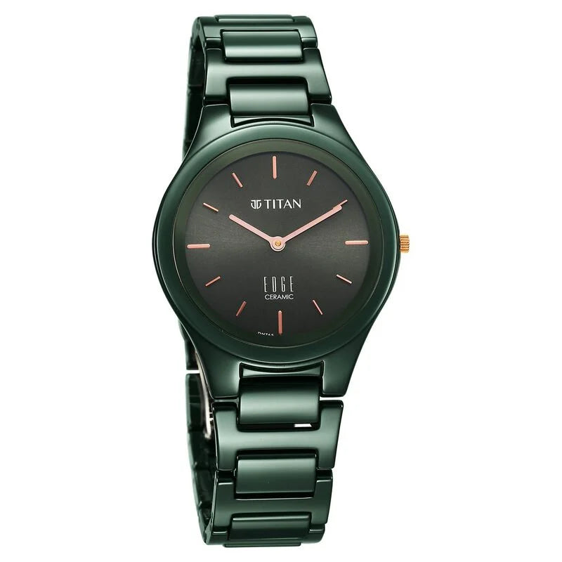 Analog Green & Ceramic Women's Watch 2653QC06