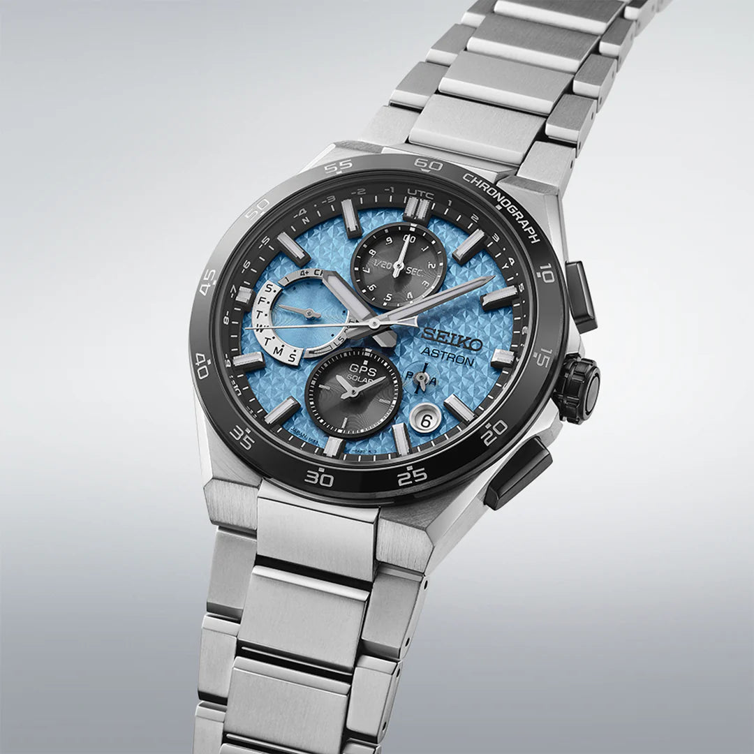 Seiko Chronograph Blue & Titanium Men' SSH157J1