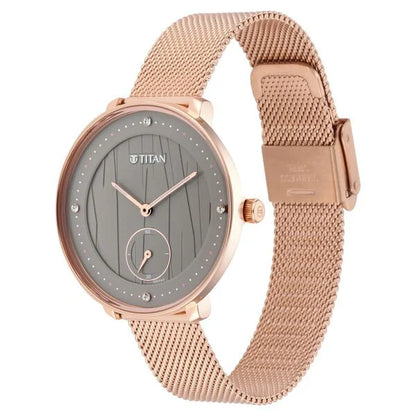 Workwear Black Dial Women Watch With Stainless Steel Strap NS2651WM01