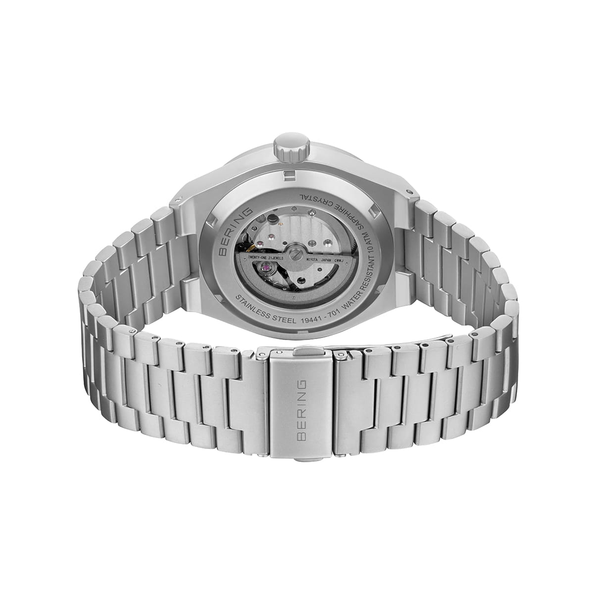 Bering  orange & Stainless Steel Men's Watch 19441 701