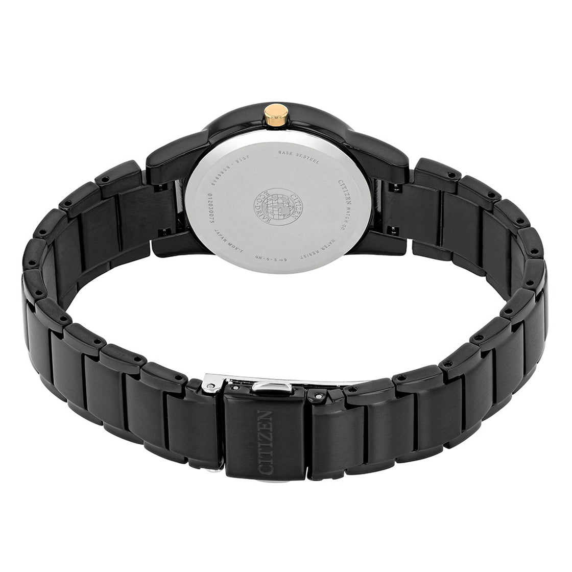 Citizen Analog Black & Stainless Steel Women's Watch GA1055 57F