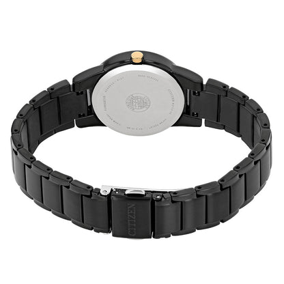 Citizen Analog Black & Stainless Steel Women's Watch GA1055 57F