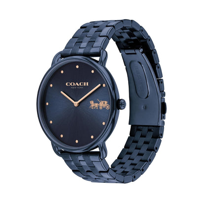 Coach Elliot Qtz Basic Blue Round Dial Women's Watch|Ionic Plated Blue Steel Material|Blue Color Band - 14504297