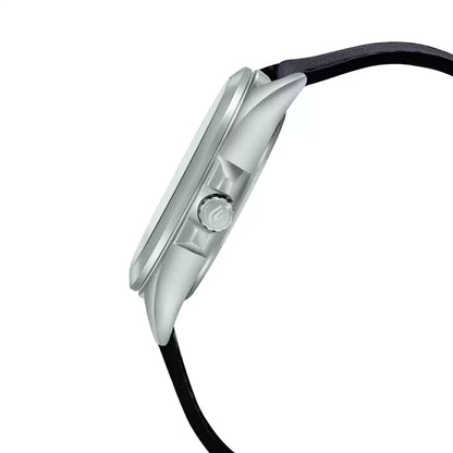 Casio Analog Black & Leather Men's Watch ED538