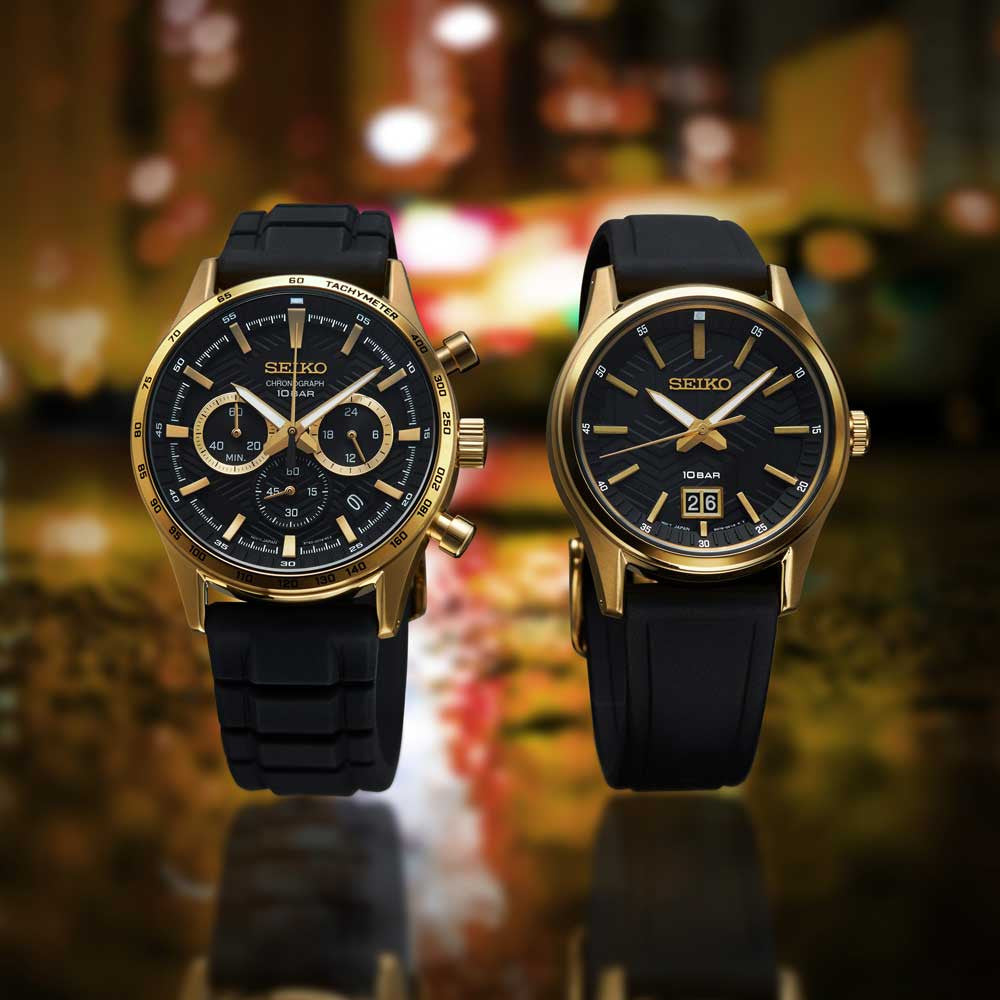Seiko Analog Black & Silicone Men's Watch SUR560P1