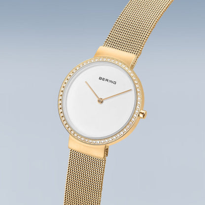 Bering Analog White & Milanese Women's Watch 14531 330