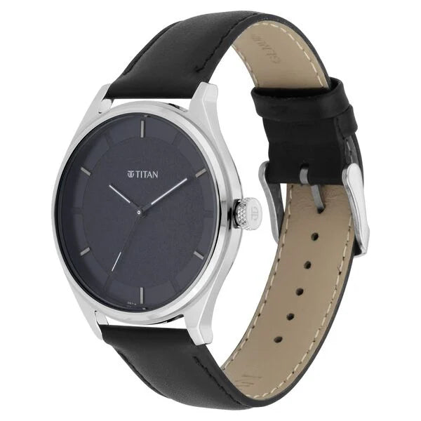 Men's Minimalist Zen Watch: Sleek Leather Strap with Contrast Hands