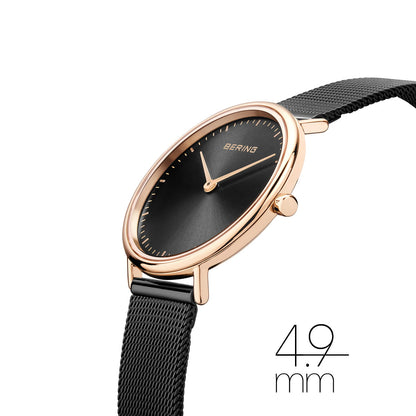 Bering Analog Black & Milanese Women's Watch 15729 166