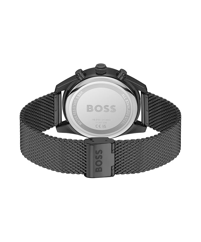 Boss Quartz Male Chronograph Black Mesh Watch 1514150