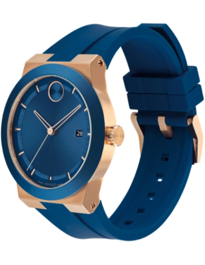 Movado Analog Blue & Silicone Men's Watch 3601140