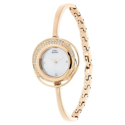 Analog Mother Of Pearl & Metal band Women's Watch NR95003WM01