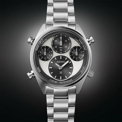 Seiko Chronograph Black & Metal band Men's Watch SFJ001P1