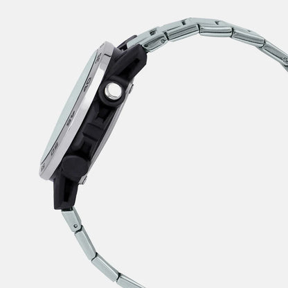 Casio Analog-Digital Black & Stainless Steel Men's Watch ED575