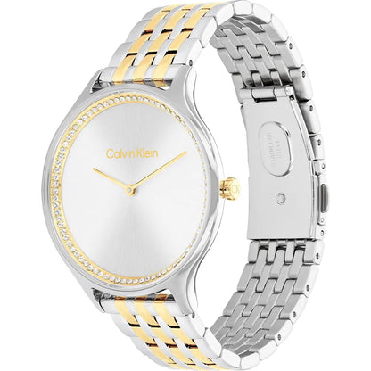 Timeless 38 mm Silver Dial Stainless Steel Analogue Watch For Women 25100002
