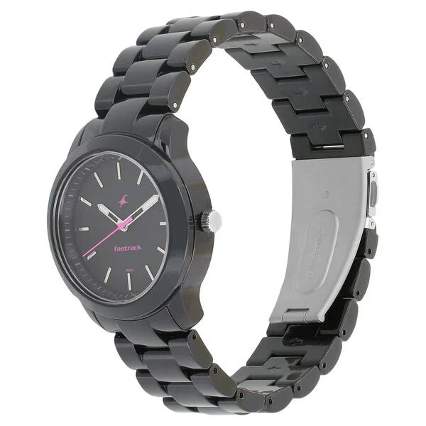 Fastrack Analog Black & Plastic Women' NS68006PP01