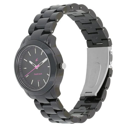 Fastrack Analog Black & Plastic Women' NS68006PP01