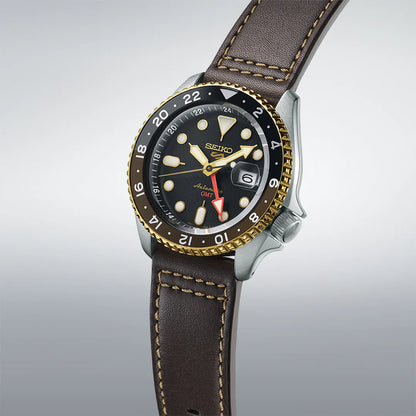 Seiko Analog Brown & Leather Men's Watch SSK036K1