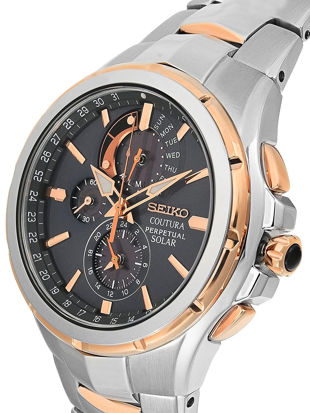 Seiko Analog Brown & Stainless Steel Men's Watch SSC788P9