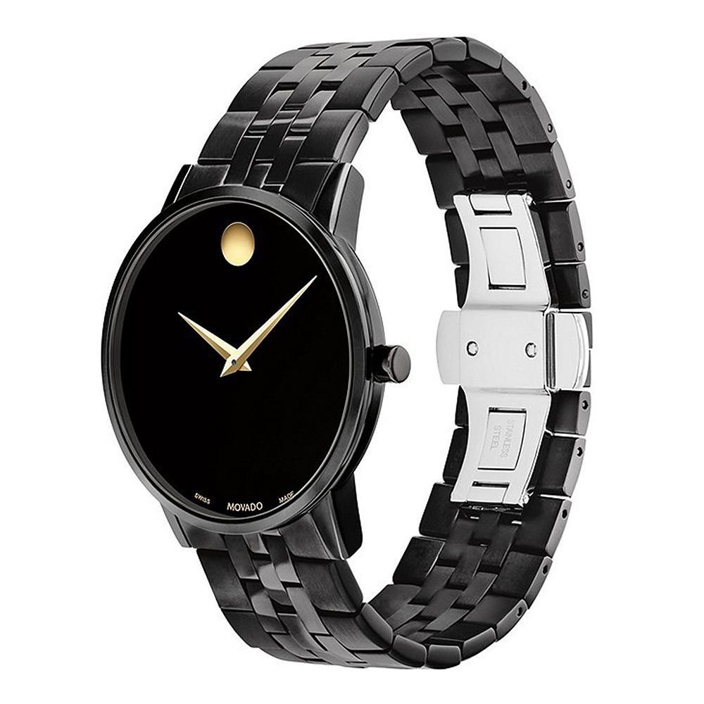 Movado Analog Black & Stainless Steel Men's Watch 607626