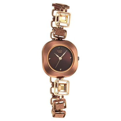 Analog Brown & Metal band Women's Watch NR95156KM01