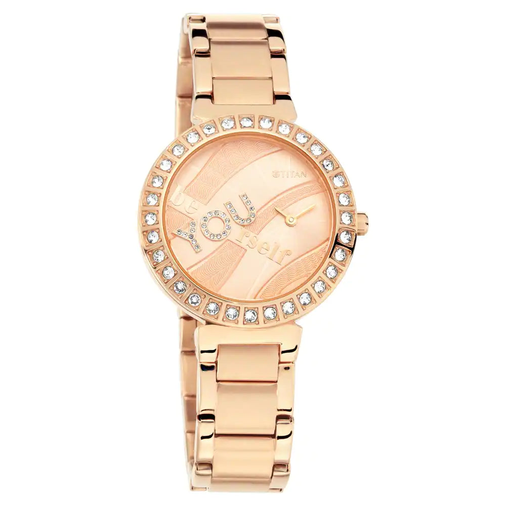 Analog Rose Gold & Stainless Steel Women's Watch 95110WM01
