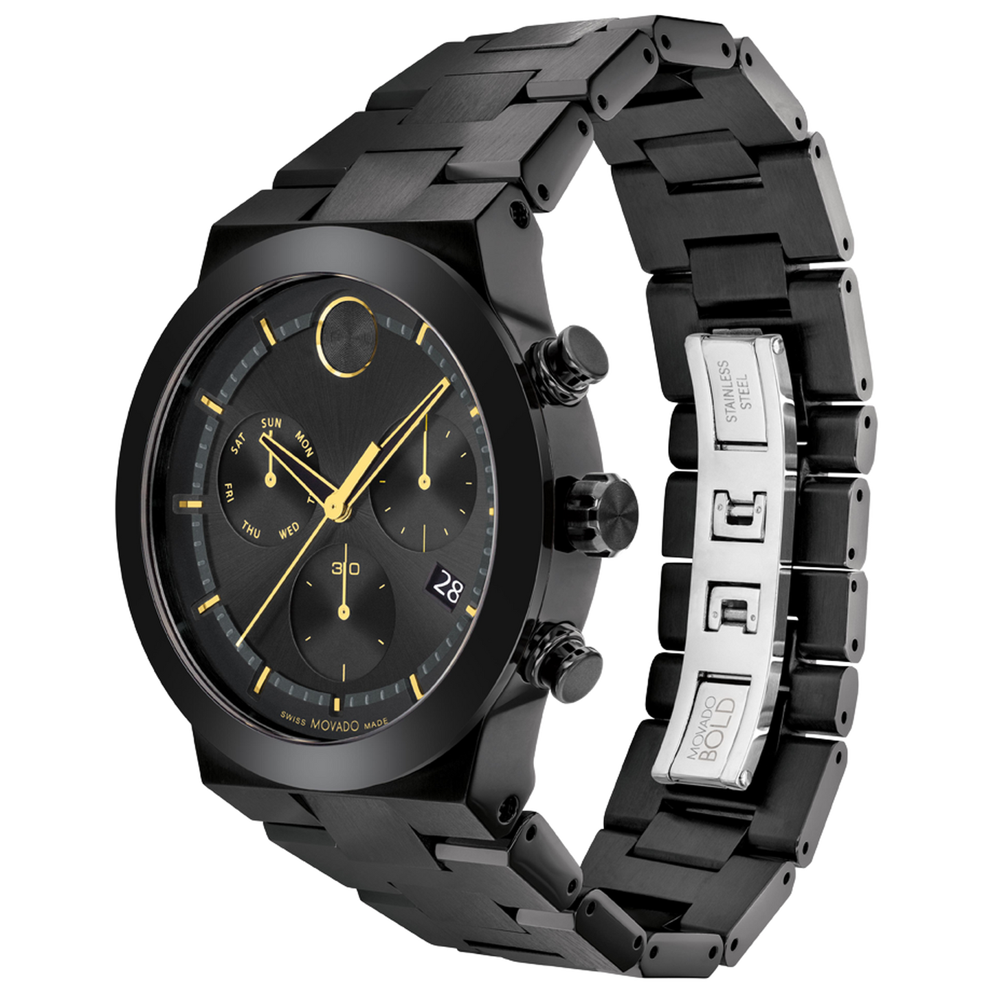 Movado Analog Black & Stainless Steel Men's Watch 3600857