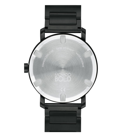 Movado Analog Black & Stainless Steel Men's Watch 3600752