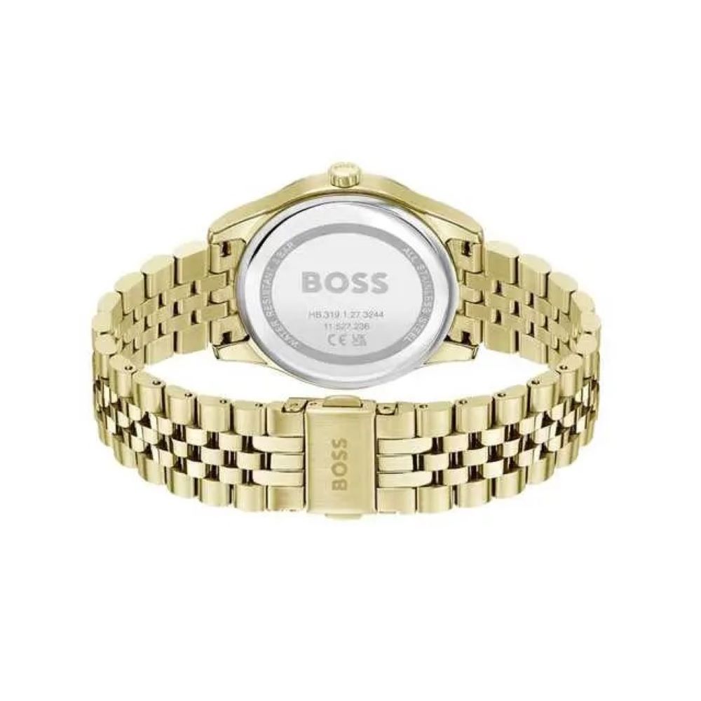 Hugo Boss Ladies Graceful Gold Olive Dial Watch 1502780