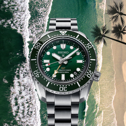 Seiko Analog Green & Metal band Men's Watch SPB381J1