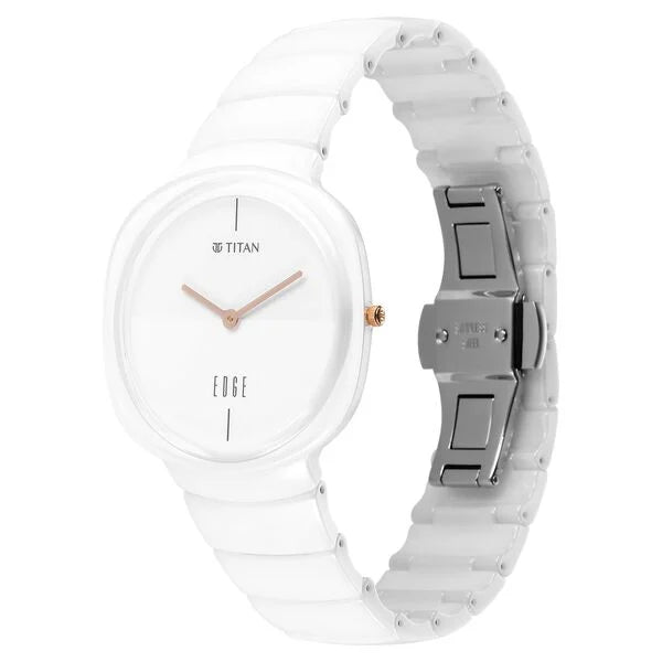 Analog White & Ceramic Unisex' NS1841QC03