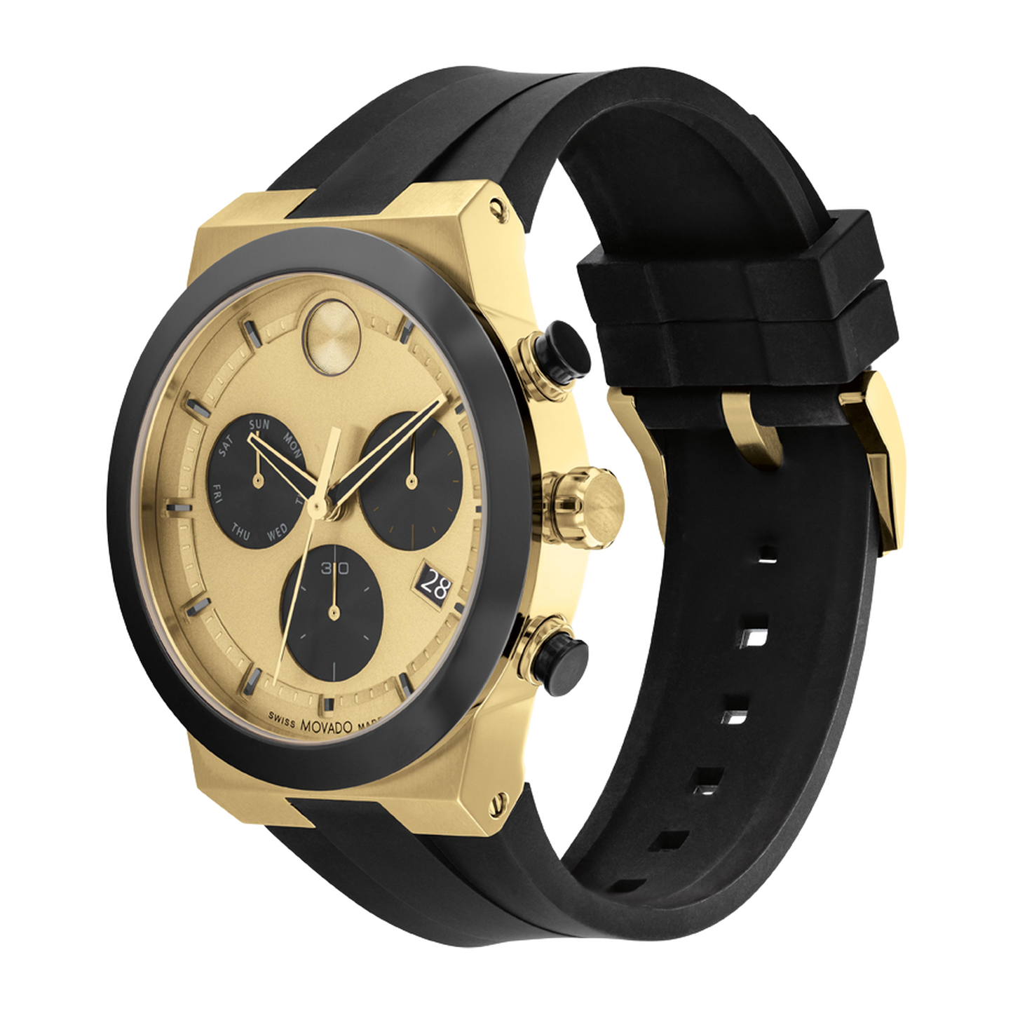 Movado Analog Gold & Silicone Men's Watch 3600895