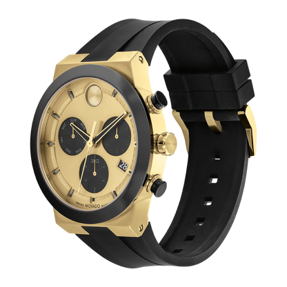 Movado Analog Gold & Silicone Men's Watch 3600895